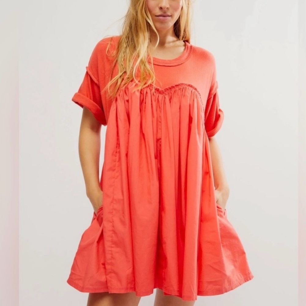 Free People Catalina Babydoll Mini Dress Size Medium - Picture 4 of 8